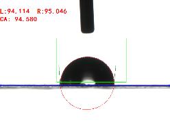 接触角测量仪实测红塔山纸样品